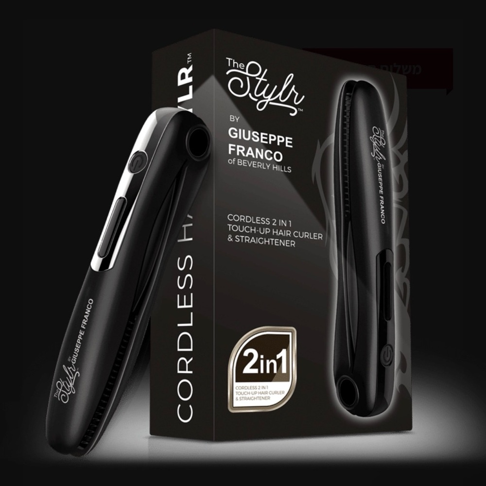 The Stylr by Giuseppe Franco – Cordless 2-in-1 Hair Curler & Straightener – NEW